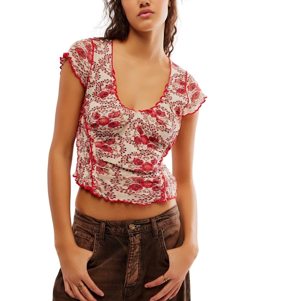 NWOT Free People Oh My Baby Tee-shirt, Size X- Small 100% Cotton
